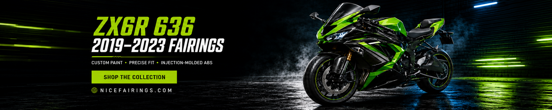 Kawasaki ZX6R 636 2019-2023 Fairings custom painted ABS motorcycle fairing kit by NiceFairings