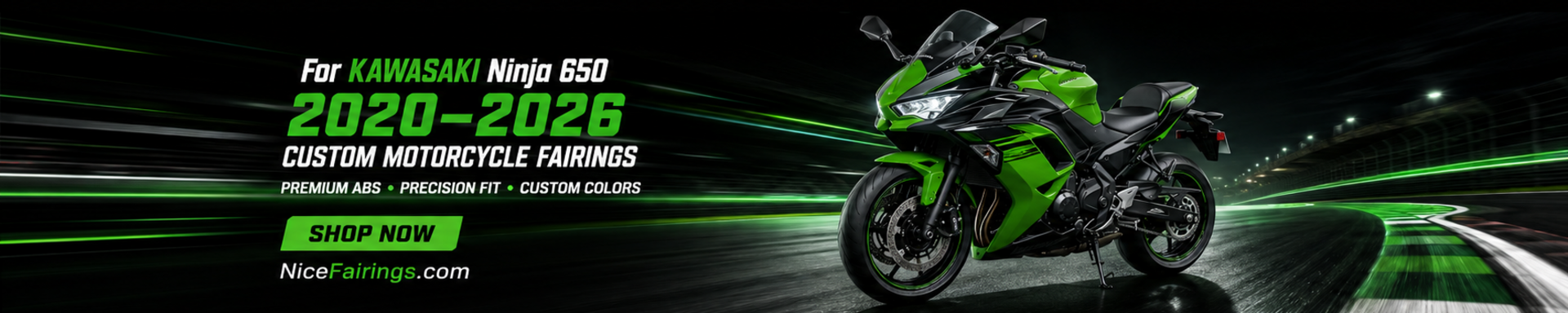 Kawasaki Ninja 650 2020-2026 Fairings custom painted ABS motorcycle fairing kit by NiceFairings