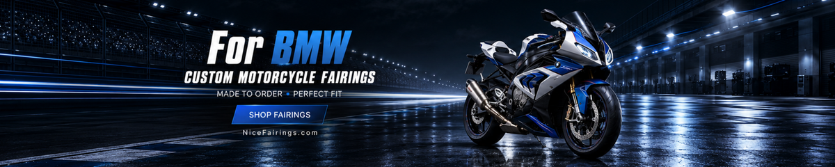 Custom BMW motorcycle fairings and painted ABS fairing kits by NiceFairings