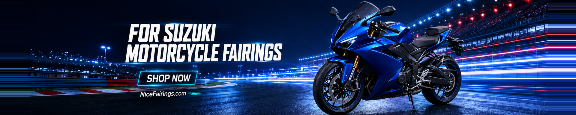Custom Suzuki motorcycle fairings and painted ABS fairing kits by NiceFairings