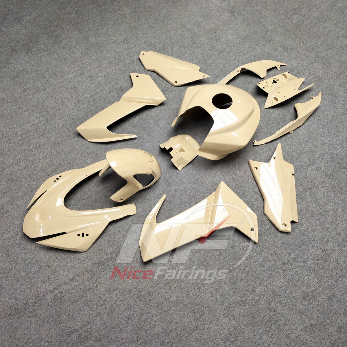 Fairing Kit Fits 2020-2024 APRILIA RS660 - ABS Plastic - Beige | NiceFairings - side angle image