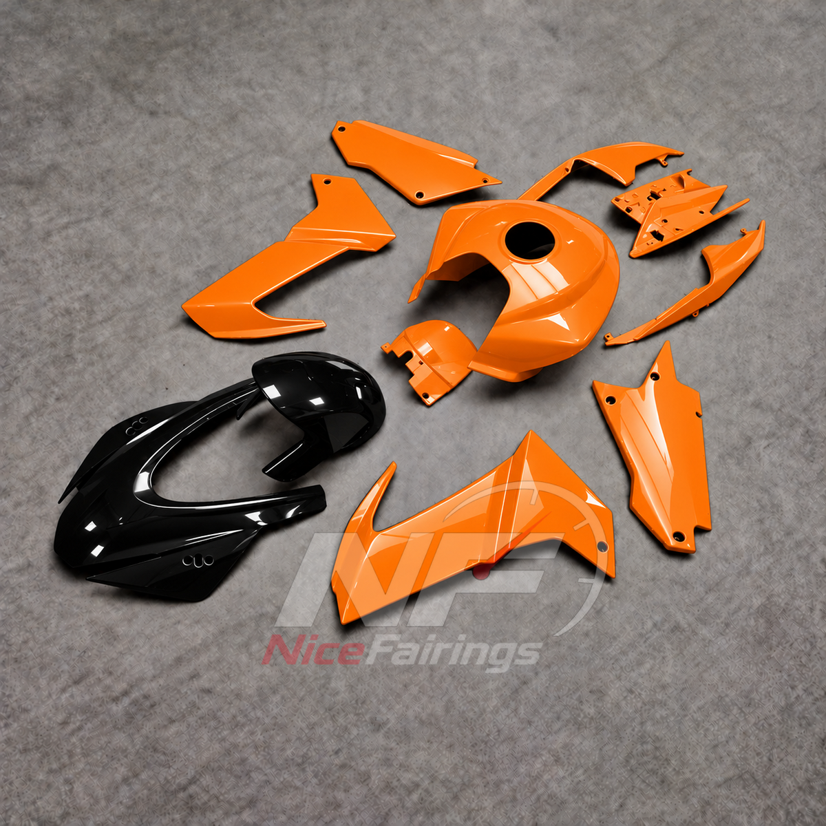 Sportbike Fairing Kit Fits 2020-2024 APRILIA RS660 - ABS Plastic - Orange | NiceFairings - side angle image