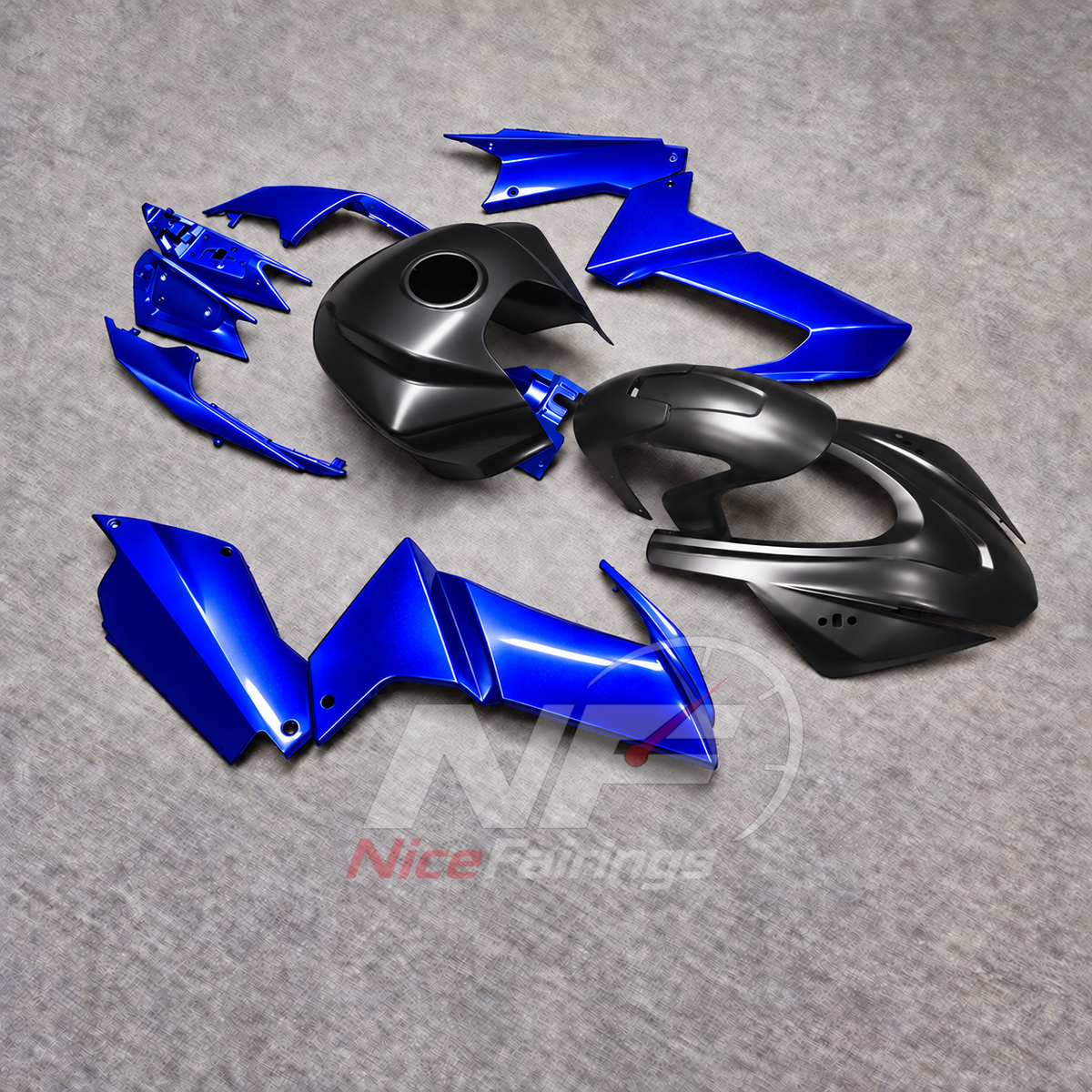 ABS Plastic Fairing Kit Fits 2020-2024 APRILIA RS660 - Motorcycle Bodywork - Blue | NiceFairings - front angle image
