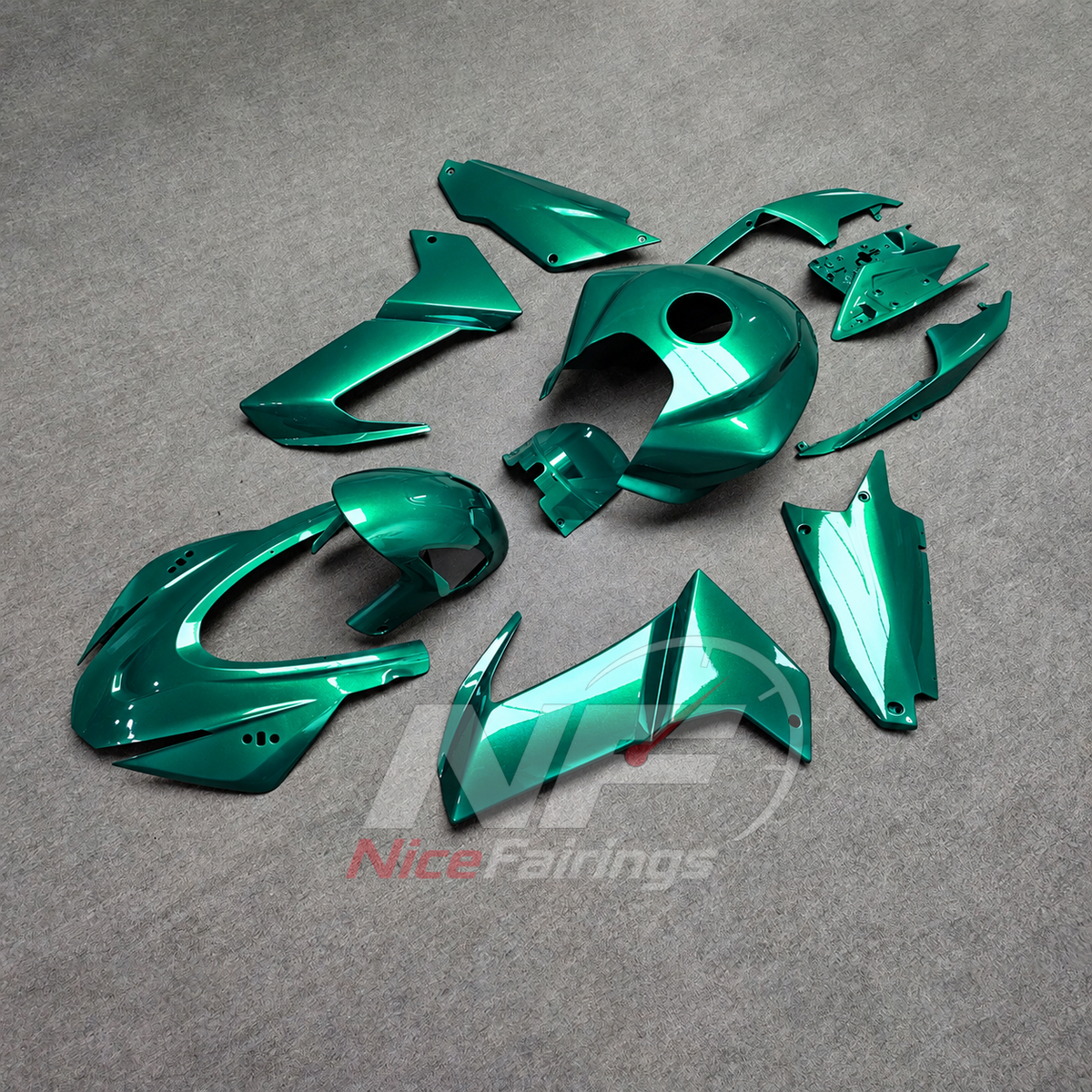 Motorcycle Fairing Kit Fits 2020-2024 APRILIA RS660 - ABS Plastic - Green | NiceFairings - front angle image