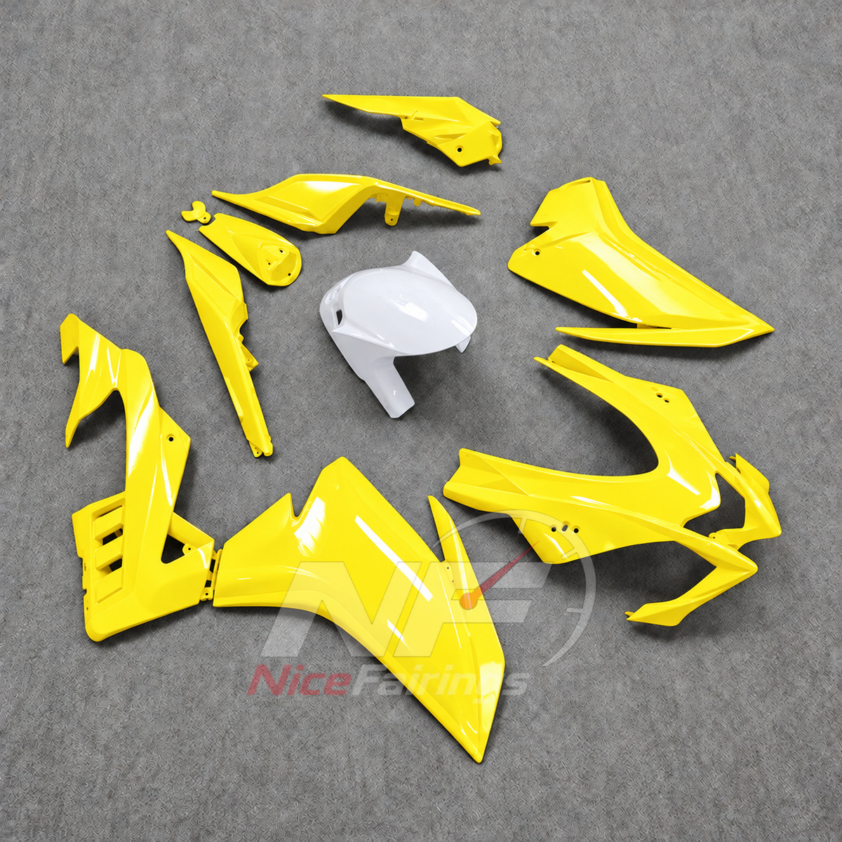 Fairing Kit Fits 2016-2020 APRILIA RSV4 1000 - ABS Plastic - Yellow | NiceFairings - side angle image