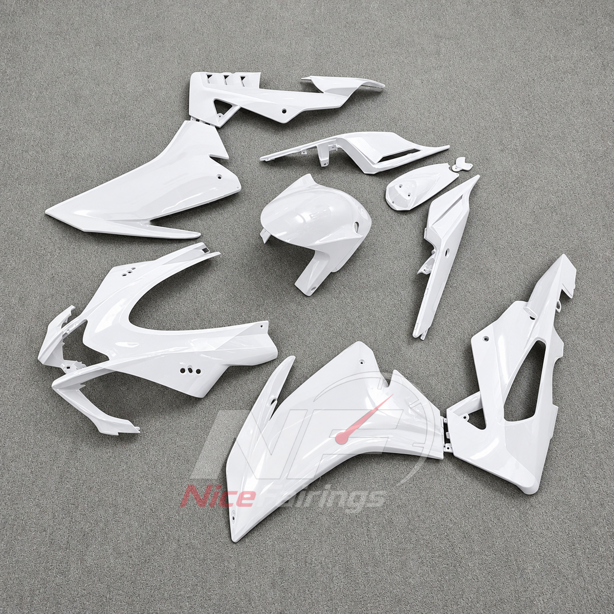 Aftermarket Fairing Kit Fits 2016-2020 APRILIA RSV4 1000 - ABS Injection - White | NiceFairings - side angle image