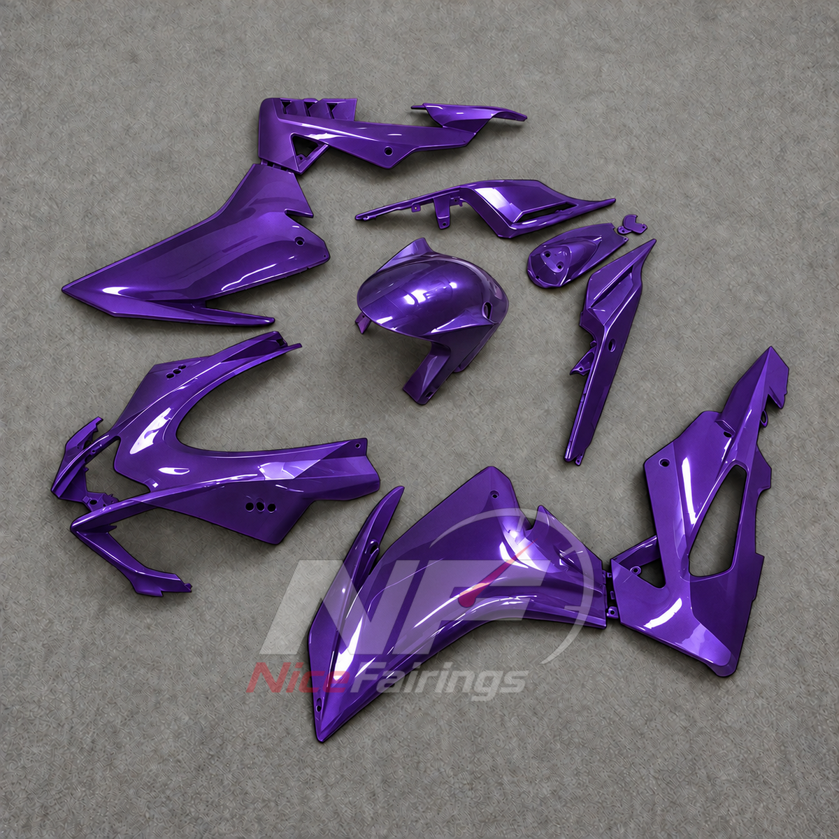 Aftermarket Fairing Kit Fits 2016-2020 APRILIA RSV4 1000 - ABS Bodywork - Purple | NiceFairings - front angle image