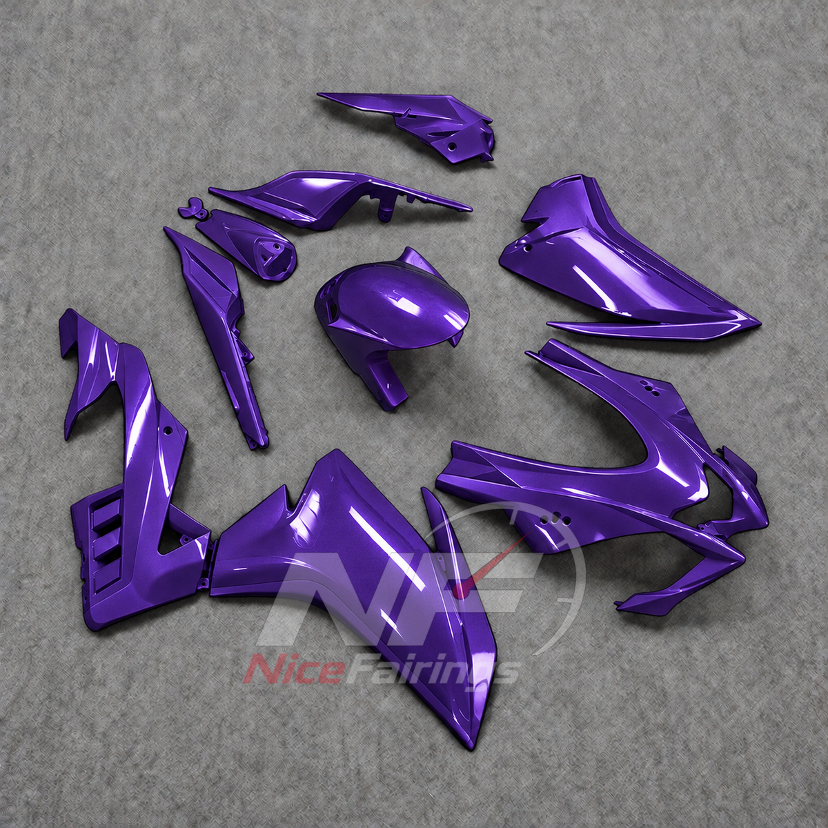 Aftermarket Fairing Kit Fits 2016-2020 APRILIA RSV4 1000 - ABS Bodywork - Purple | NiceFairings - side angle image