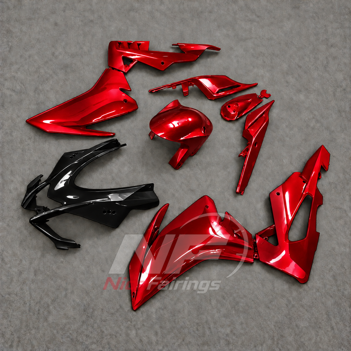 Motorcycle Fairing Kit Fits 2016-2020 APRILIA RSV4 1000 - Injection-Molded ABS - Red | NiceFairings - front angle image
