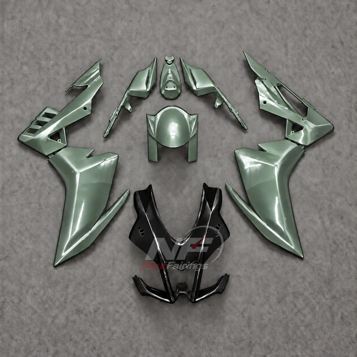 Custom Fairings Compatible with 2016-2020 APRILIA RSV4 1000 - ABS Plastic - Light Green | NiceFairings - main product image