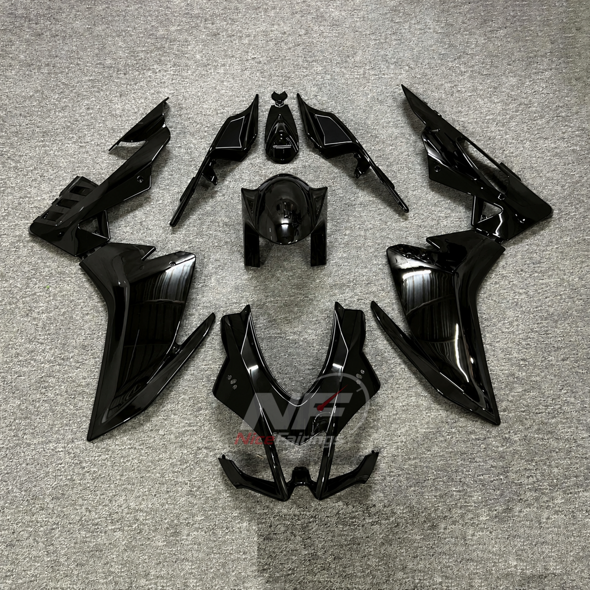 Fairing Kit Fits 2016-2020 APRILIA RSV4 1000 - ABS Bodywork - Gloss Black | NiceFairings - main product image