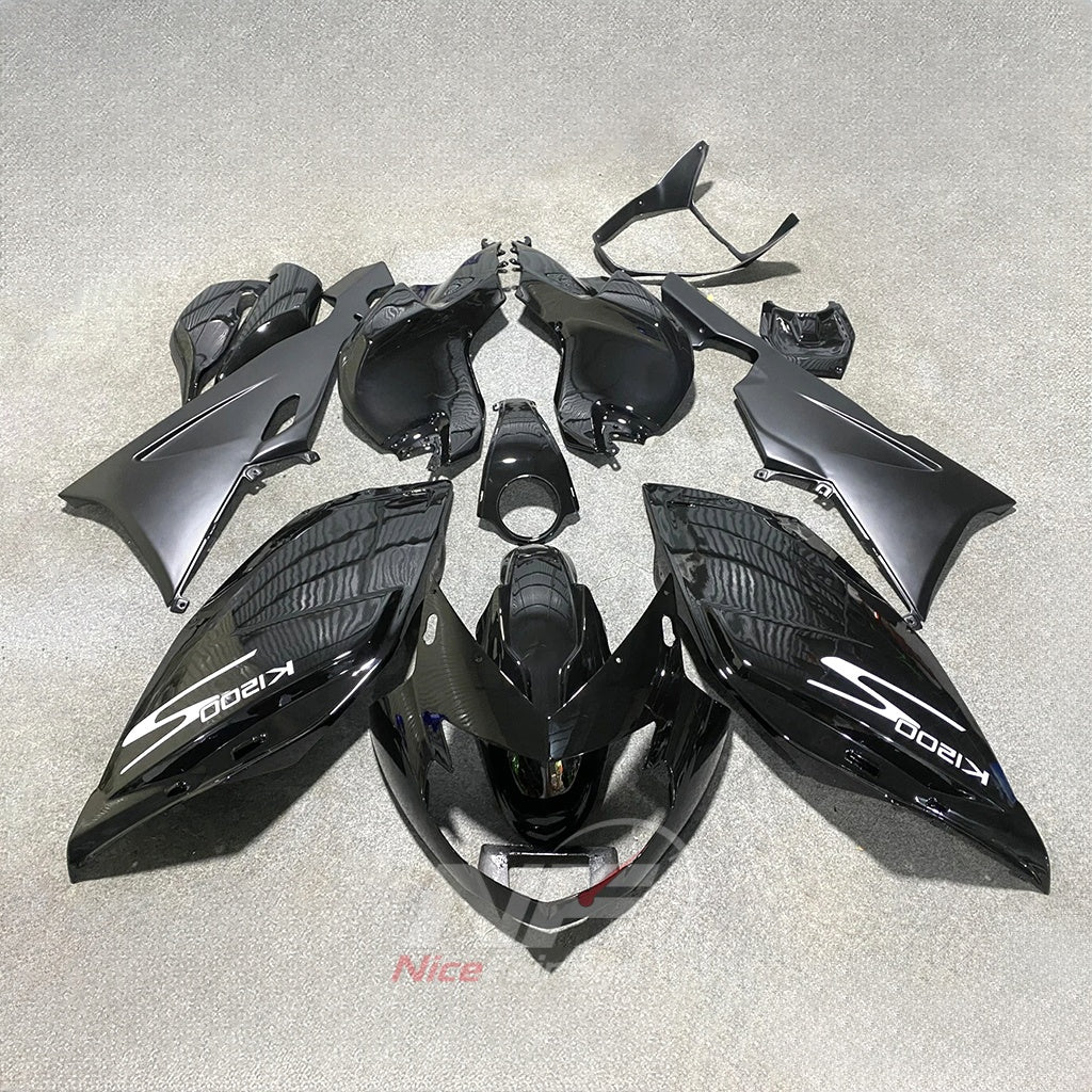 Fairings Kit Fits 2005-2010 BMW K1200S - Aftermarket ABS Bodywork - White Black Red | NiceFairings - paint design NO.3 option image