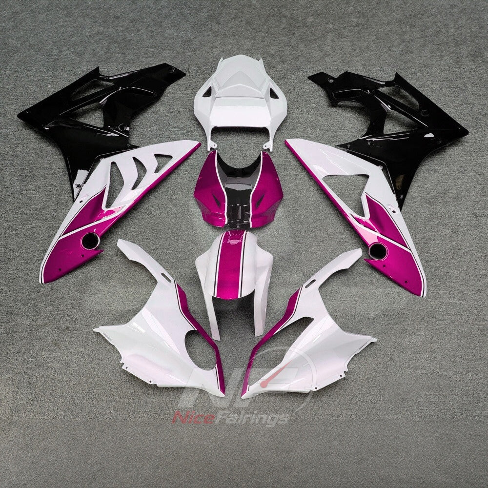 Custom Fairings Fit 2009-2014 BMW S1000RR - Replacement ABS Plastic - Black Silver | NiceFairings - paint design NO.9 option image