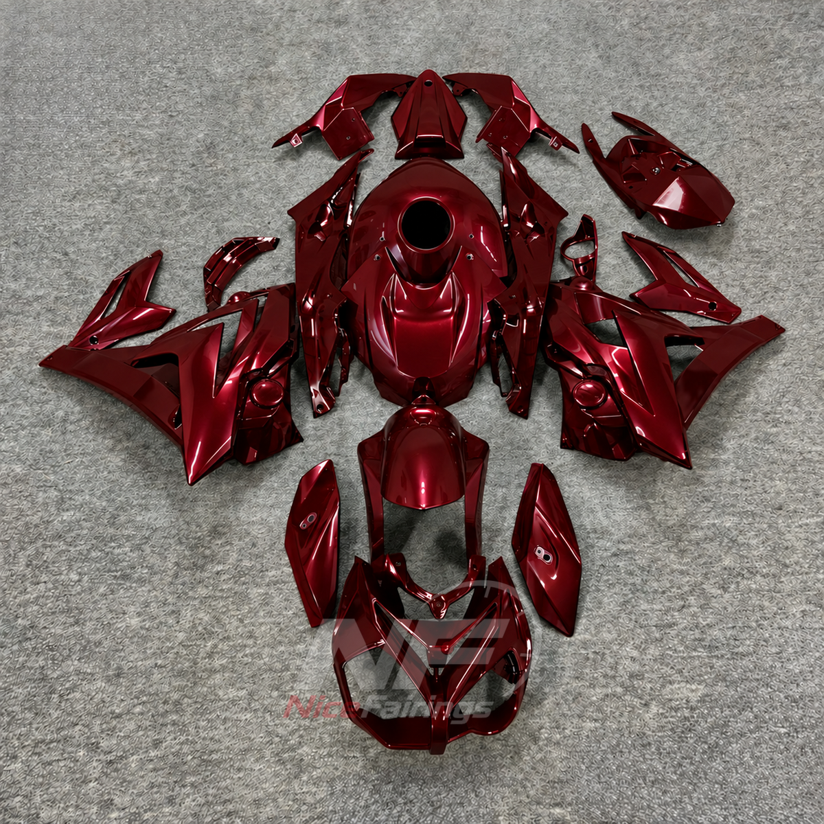Fairings Kit Fits 2014-2016 BMW S1000R - Aftermarket ABS Panels - Purple with Tank Cover | NiceFairings - paint design NO.5 option image