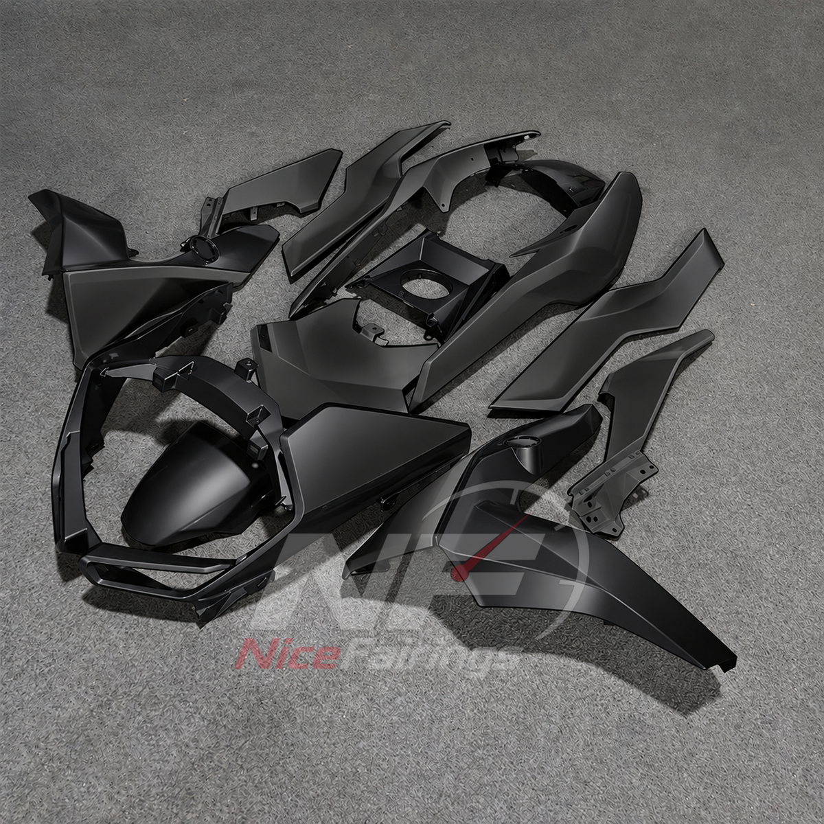 Custom Fairings Fit 2019-2025 BMW C400GT - Injection-Molded ABS Plastic - Charcoal Black | NiceFairings - front angle image