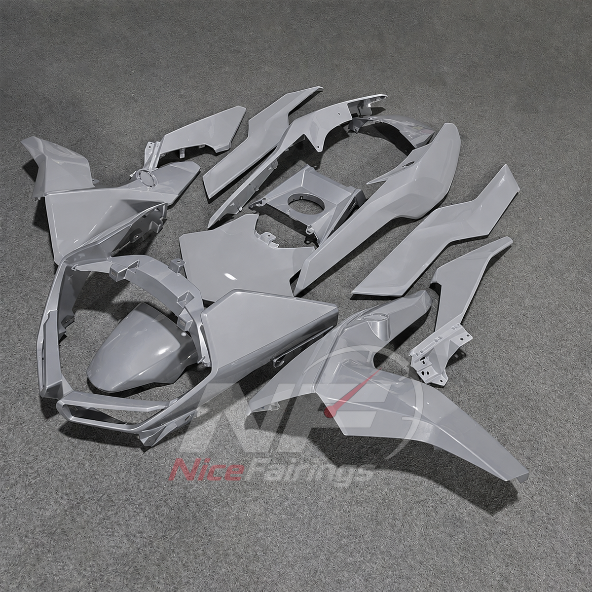 Replacement Fairings Fit 2019-2025 BMW C400GT - Injection-Molded ABS Plastic - Silver Gray | NiceFairings - side angle image