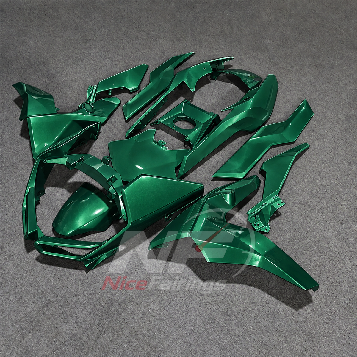 Fairing Kit Fits 2019-2025 BMW C400GT - Injection-Molded ABS Plastic - Emerald Green | NiceFairings - side angle image