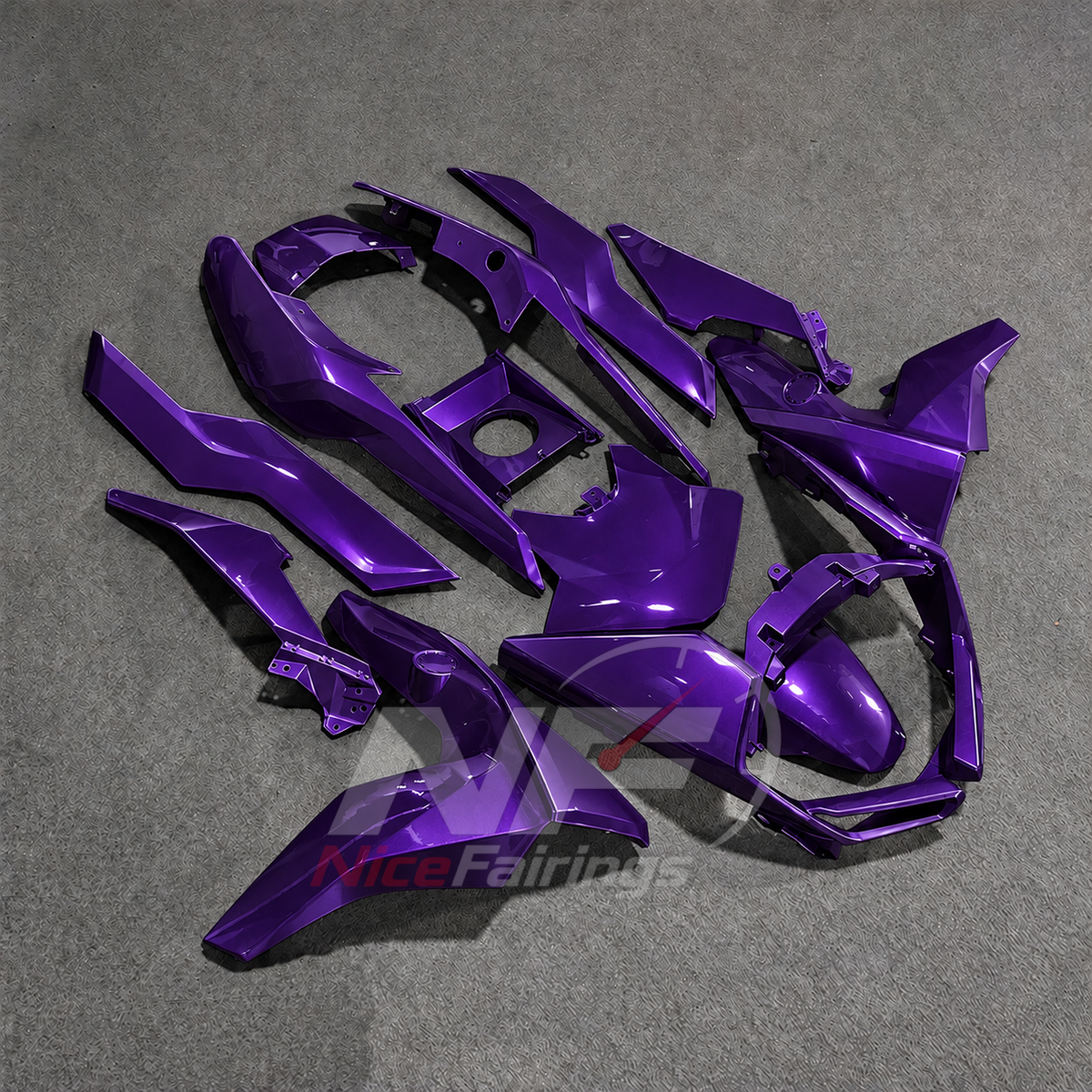 Motorcycle Fairing Kit Fits 2019-2025 BMW C400GT - Injection-Molded ABS Plastic - Purple | NiceFairings - side angle image