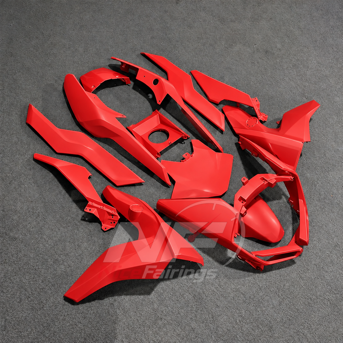 ABS Plastic Fairing Kit Fits 2019-2025 BMW C400GT - Injection-Molded Bodywork - Red | NiceFairings - side angle image
