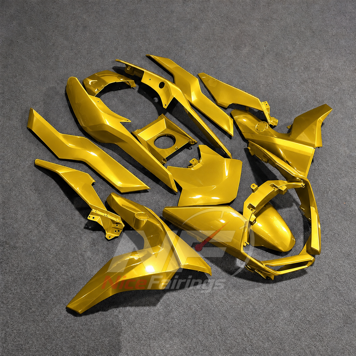 Replacement Fairing Kit Fits 2019-2025 BMW C400GT - Injection-Molded ABS Plastic - Gold | NiceFairings - front angle image