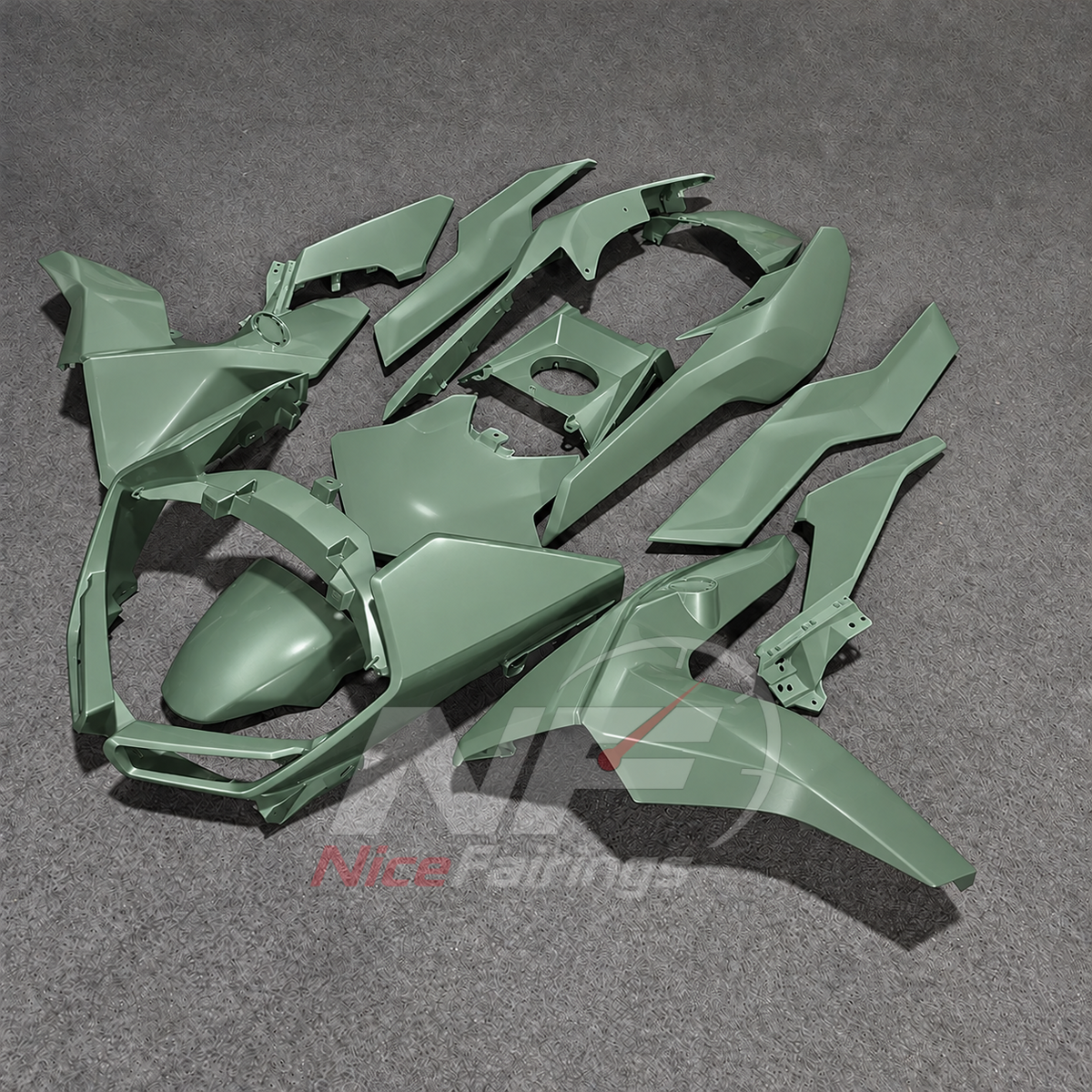 Fairing Kit Fits 2019-2025 BMW C400GT - Injection-Molded ABS Plastic - Sage Green | NiceFairings - front angle image