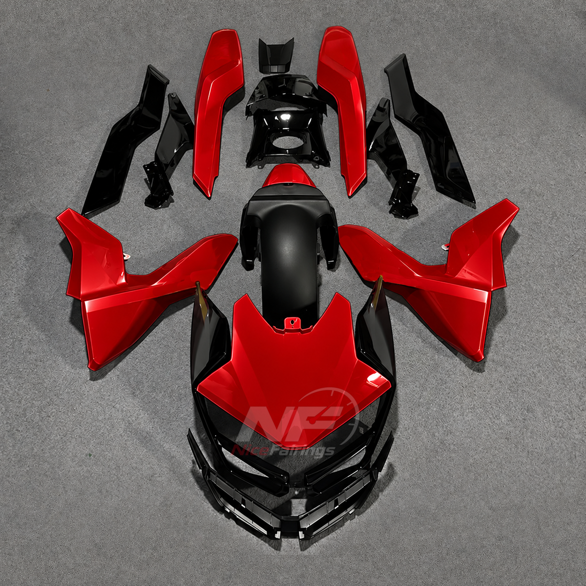 Replacement Fairings Fit 2019-2025 BMW C400GT - Injection-Molded ABS Plastic - Red Black | NiceFairings - main product image
