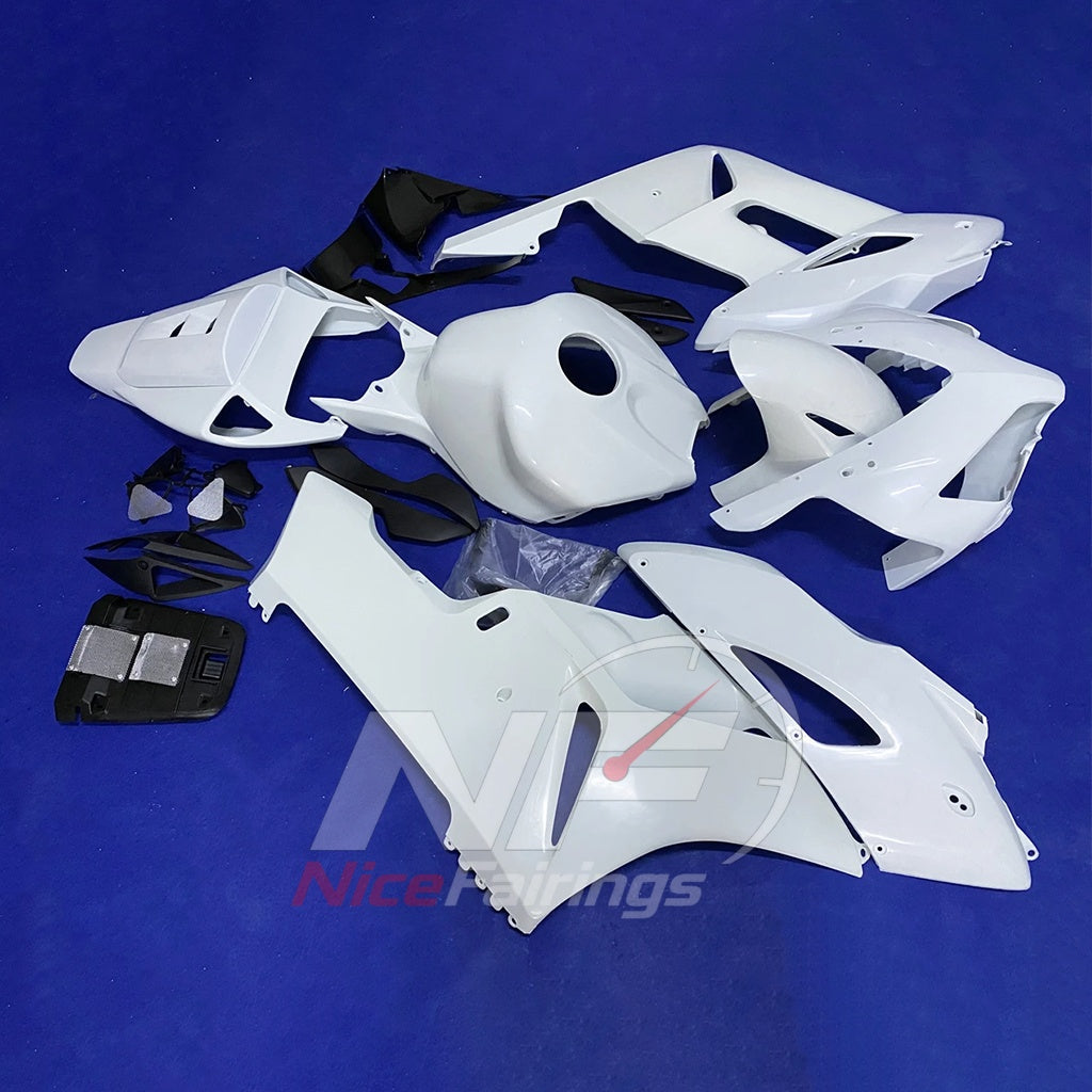 Replacement White ABS Plastic Cowling Kit Fits 2004-2005 HONDA CBR1000RR | NiceFairings - side angle image