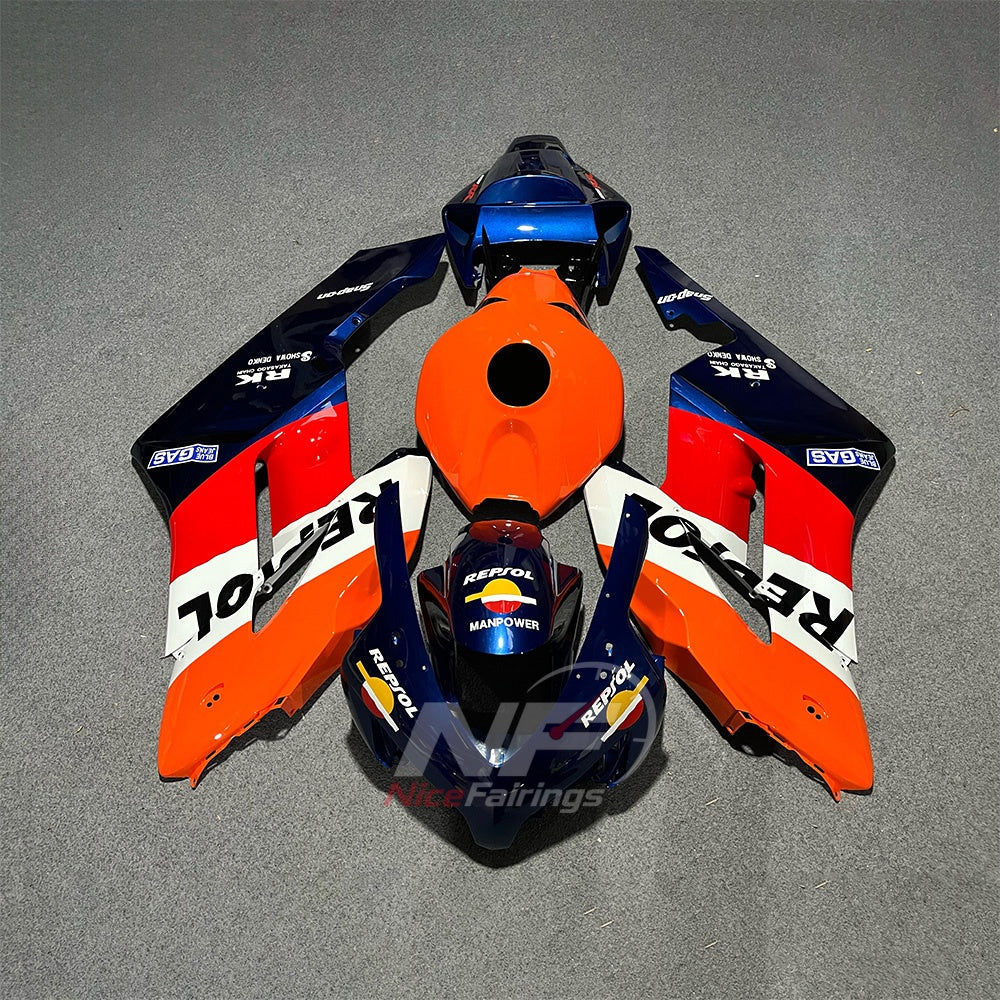 Custom-Painted Black ABS Plastic Fairing Set Fits 2004-2005 HONDA CBR1000RR | NiceFairings - paint design NO.6 option image