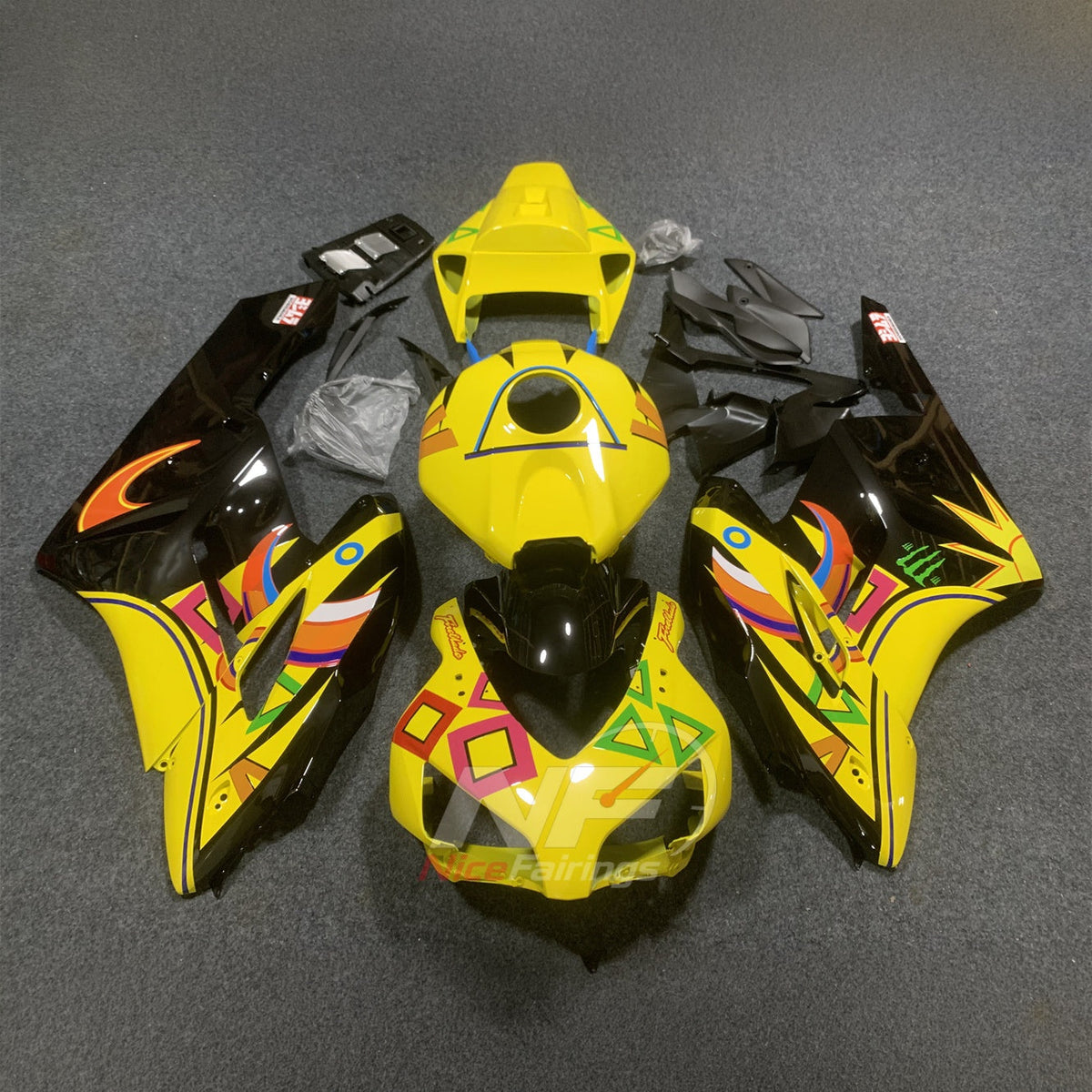 Replacement ABS Fairing Panel Kit Fits HONDA CBR1000RR 2004-2005 | NiceFairings - paint design NO.5 option image