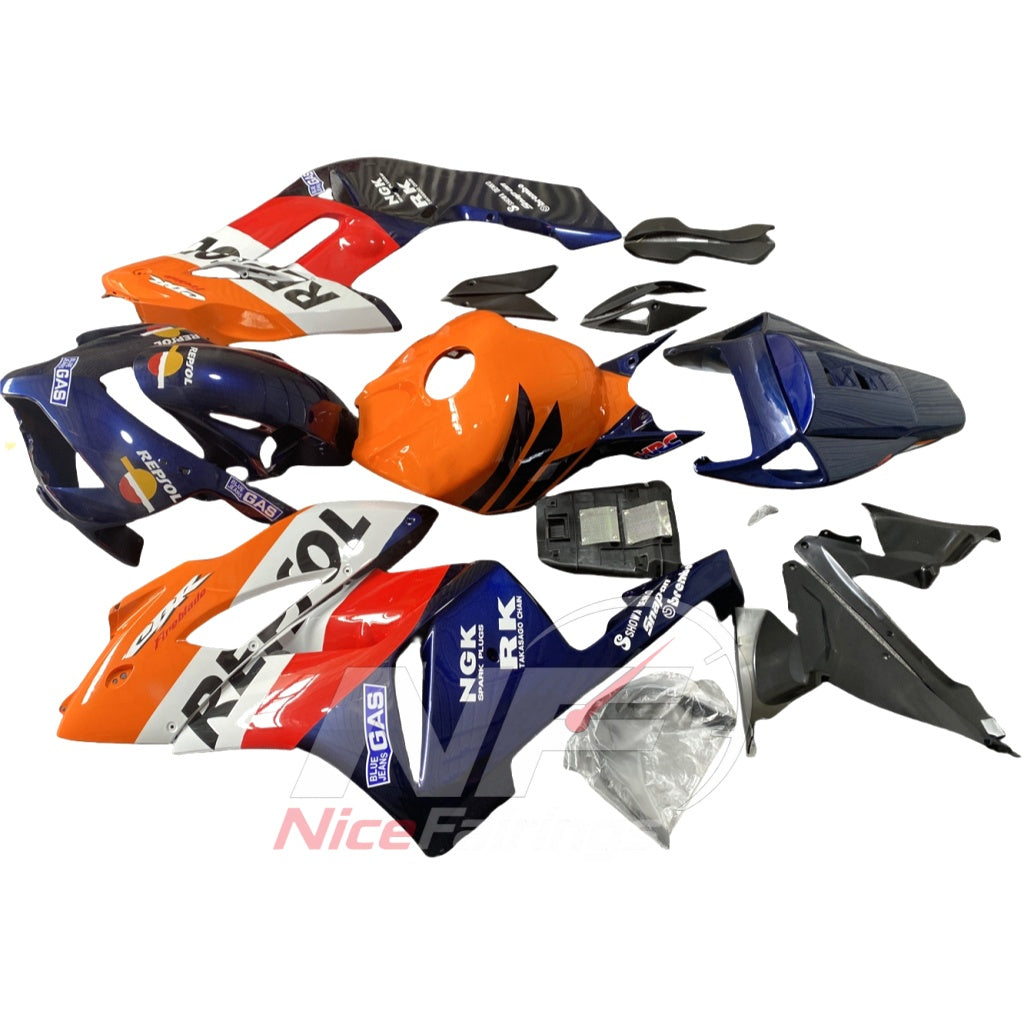 Motorcycle Fairing Kit Fits HONDA CBR1000RR 2004-2005 | NiceFairings - side angle image