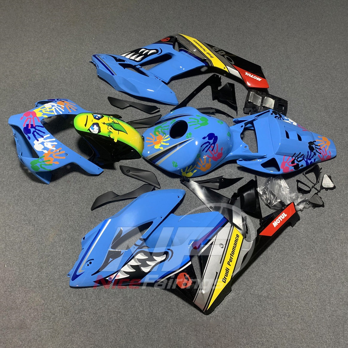 Replacement Sportbike Bodywork Set Fits 2004-2005 HONDA CBR1000RR | NiceFairings - front angle image