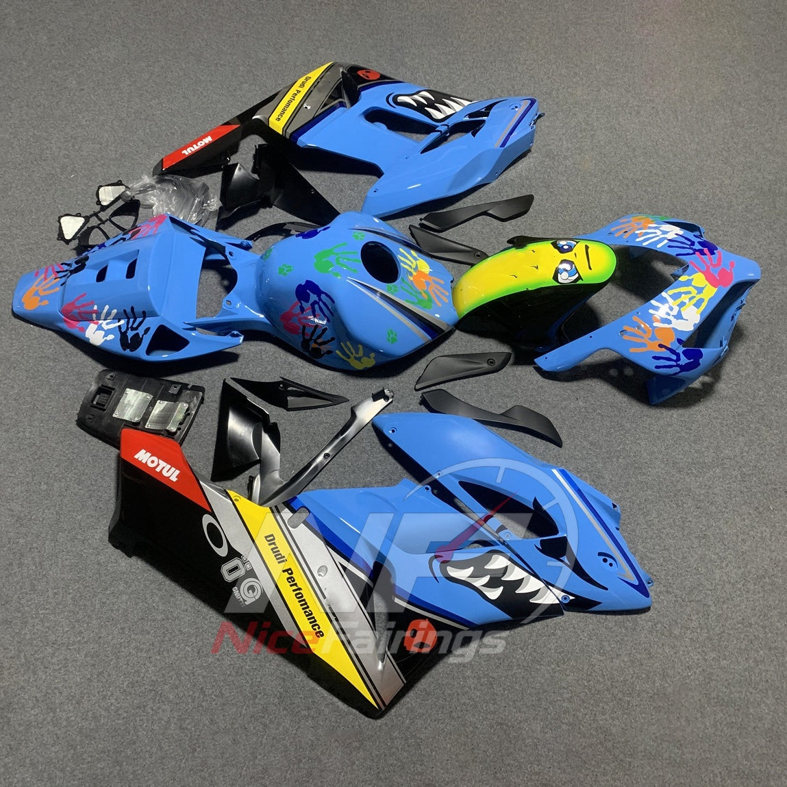 Replacement Sportbike Bodywork Set Fits 2004-2005 HONDA CBR1000RR | NiceFairings - side angle image
