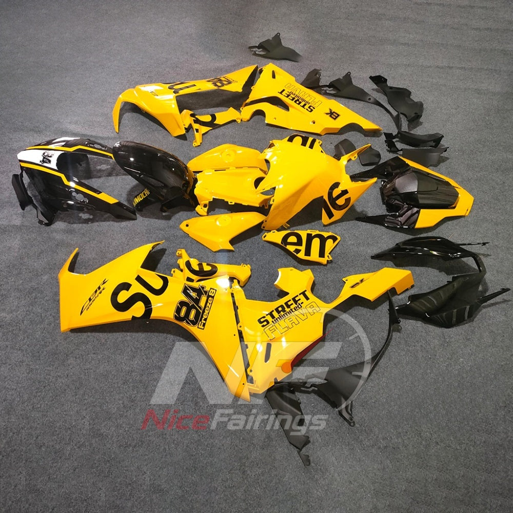 Replacement Yellow ABS Plastic Cowling Kit Fits 2017-2020 HONDA CBR1000RR | NiceFairings - front angle image