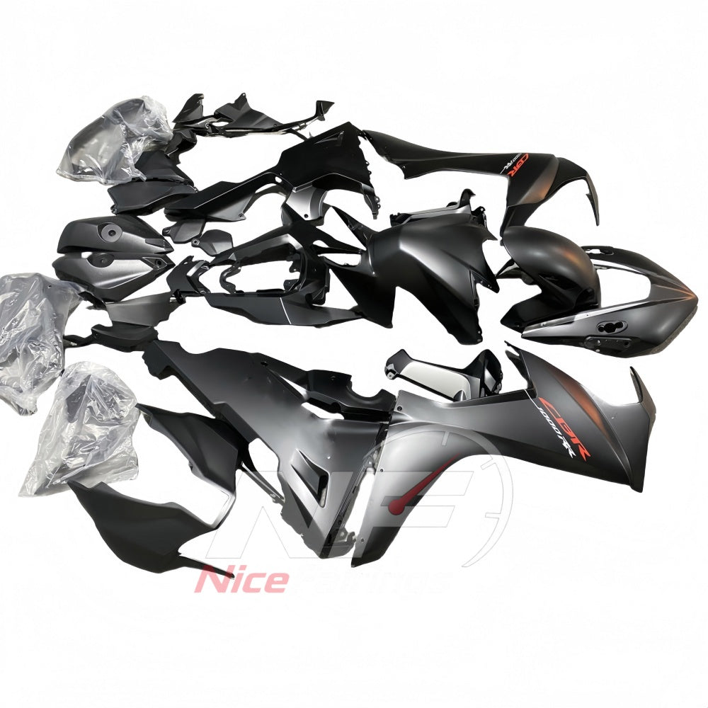 Painted Black ABS Body Panel Kit Fits 2017-2020 HONDA CBR1000RR | NiceFairings - side angle image