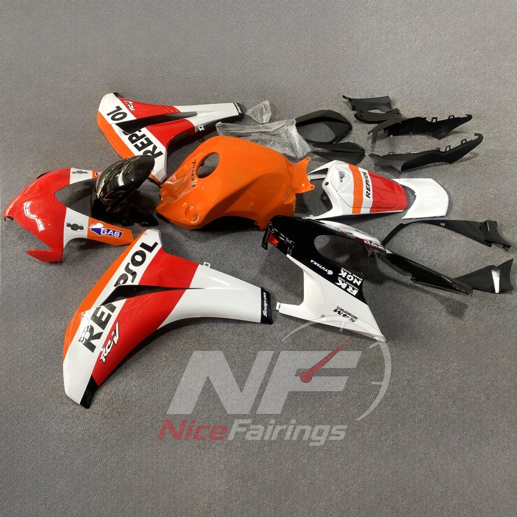 ABS Body Panel Kit Fits 2008-2011 HONDA CBR1000RR | NiceFairings - side angle image
