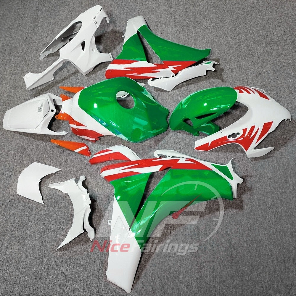 Green Injection-Molded Fairing Set Fits HONDA CBR1000RR 2008-2011 | NiceFairings - side angle image