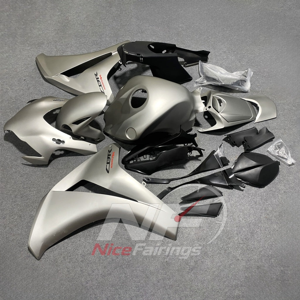 Painted Gray ABS Fairing Panel Kit Fits HONDA CBR1000RR 2008-2011 | NiceFairings - front angle image