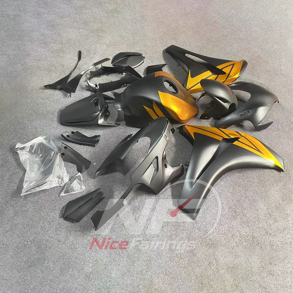 Aftermarket Black ABS Fairing Panel Kit Fits HONDA CBR1000RR 2008-2011 | NiceFairings - front angle image