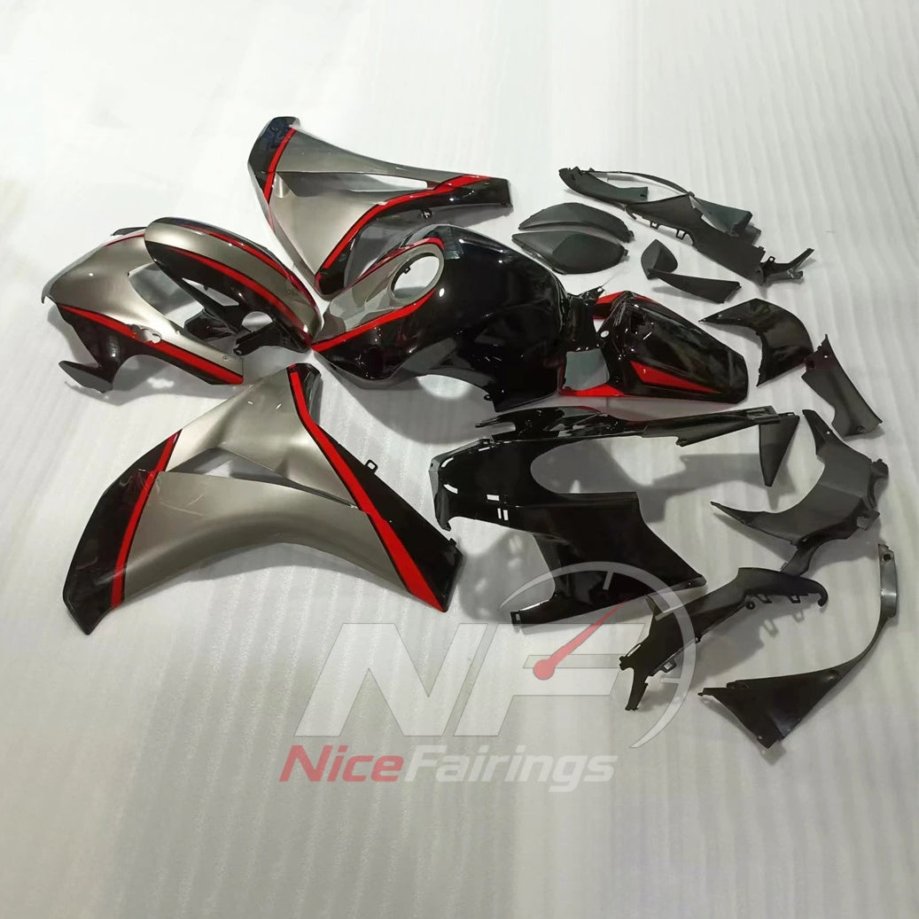 Replacement Gray ABS Plastic Cowling Kit Fits 2008-2011 HONDA CBR1000RR | NiceFairings - side angle image