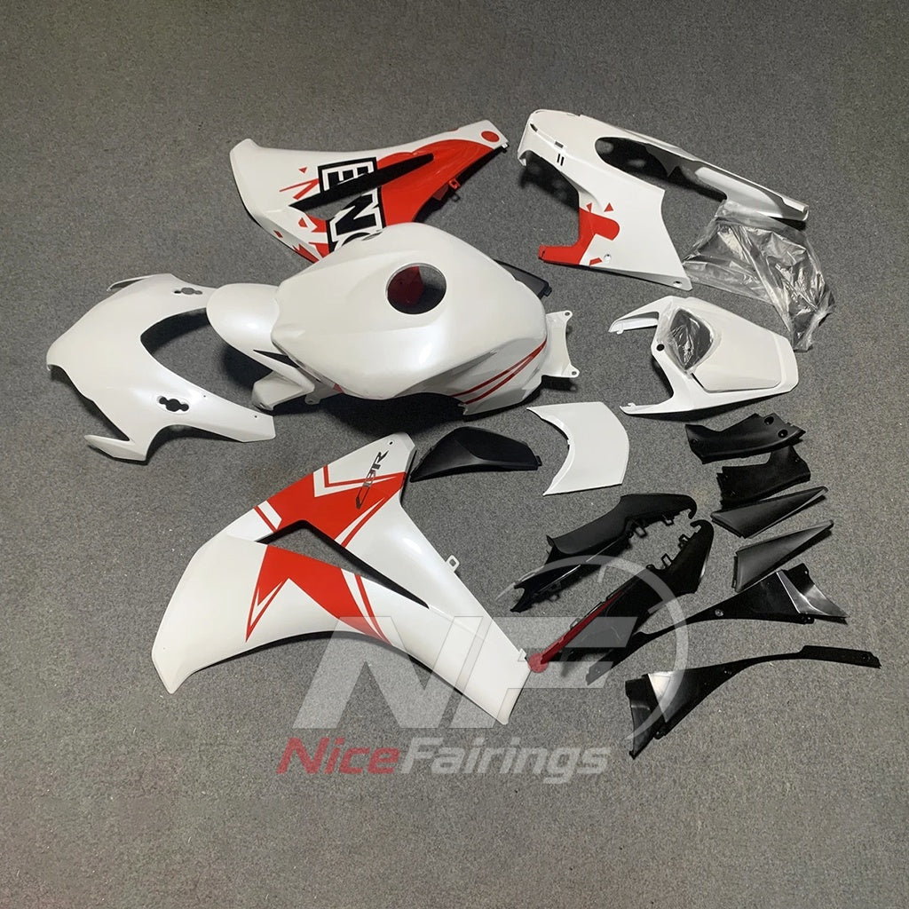 Painted White Sportbike Fairing Set Fits HONDA CBR1000RR 2008-2011 | NiceFairings - side angle image