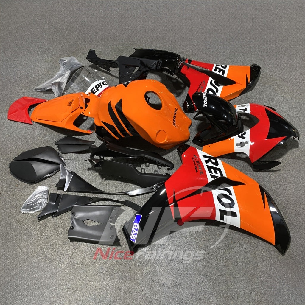 Painted Injection-Molded Fairings Compatible with HONDA CBR1000RR 2008-2011 | NiceFairings - side angle image