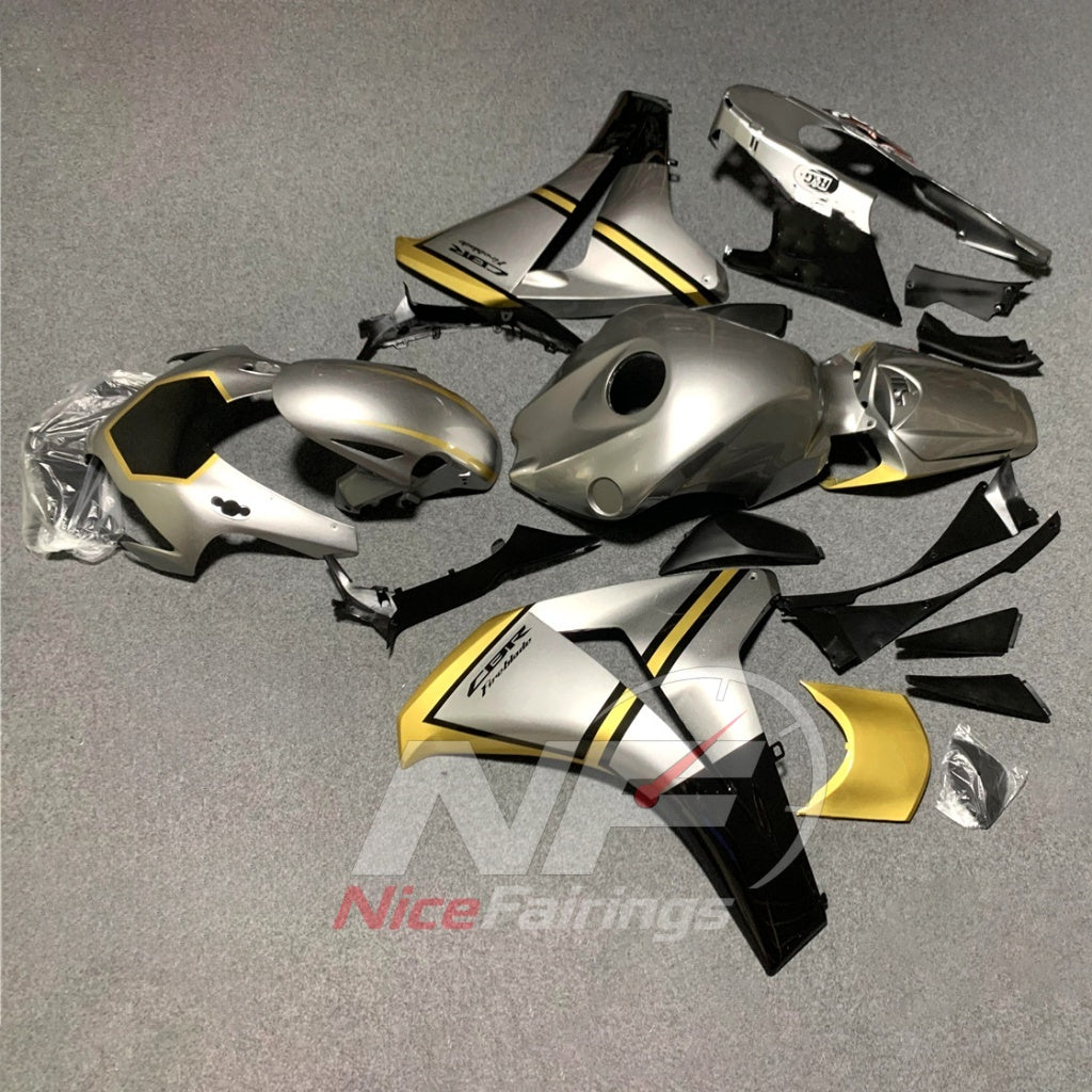Custom-Painted Gray Motorcycle Bodywork Kit Fits 2008-2011 HONDA CBR1000RR | NiceFairings - front angle image