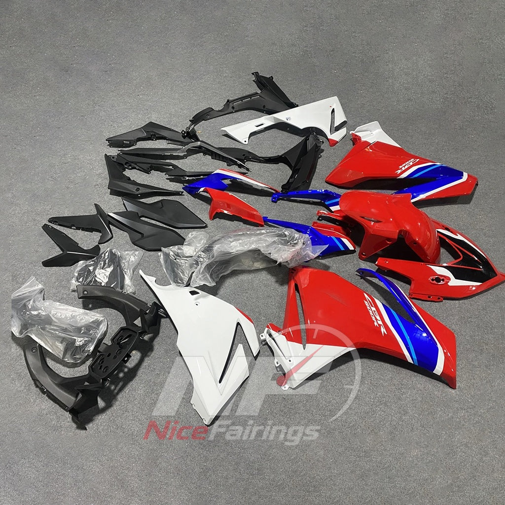 ABS Plastic Cowling Panel Kit Fits HONDA CBR500R 2019-2021 - A1 Edition | NiceFairings - side angle image