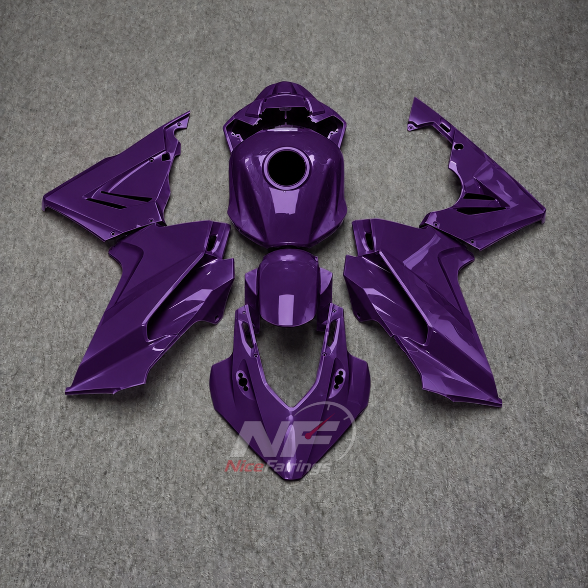 ABS Plastic Cowling Panel Kit Fits HONDA CBR500R 2024-2026 - Gray | NiceFairings - paint design NO.5 option image