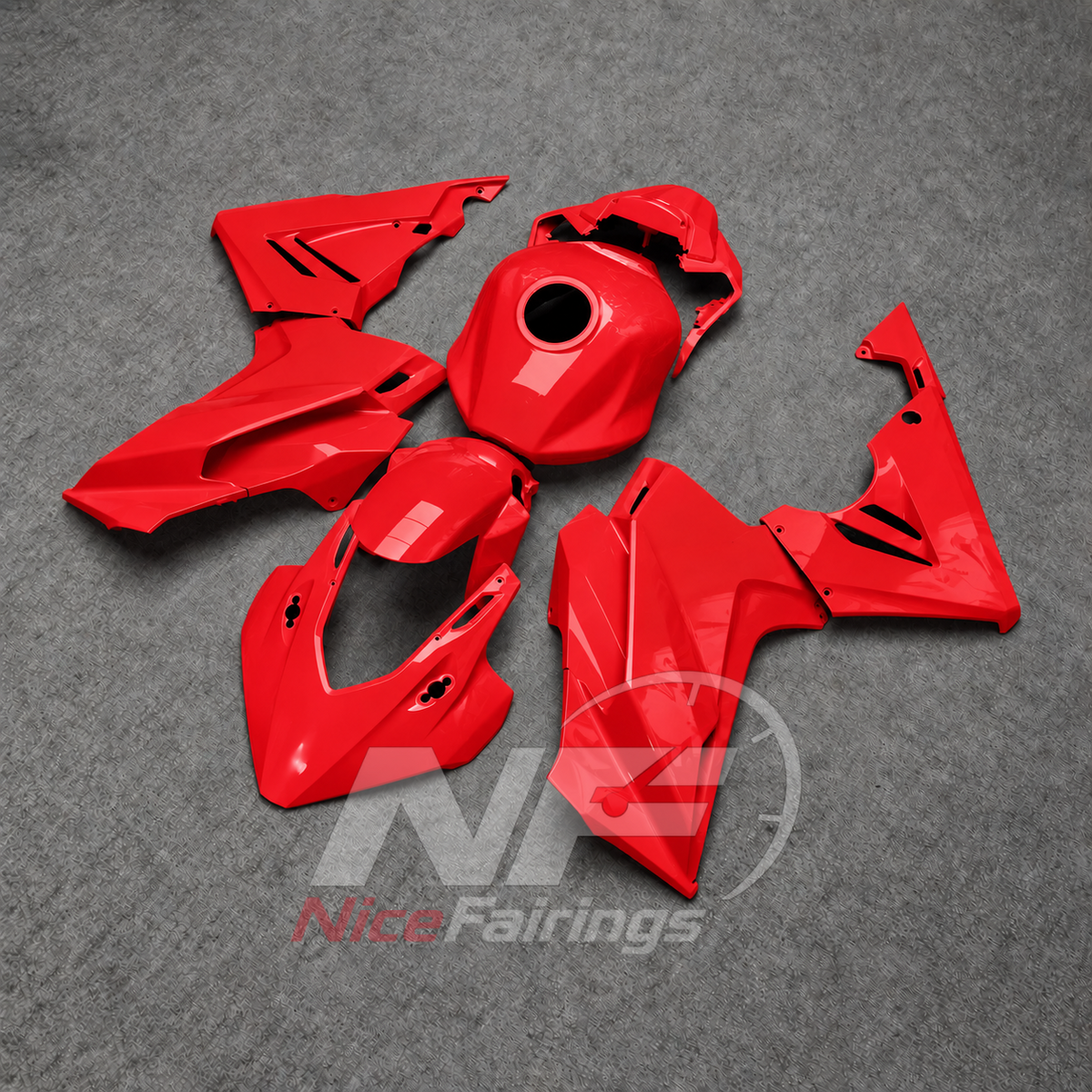 Injection ABS Bodywork Kit Fits HONDA CBR500R 2024-2026 - Red | NiceFairings - side angle image