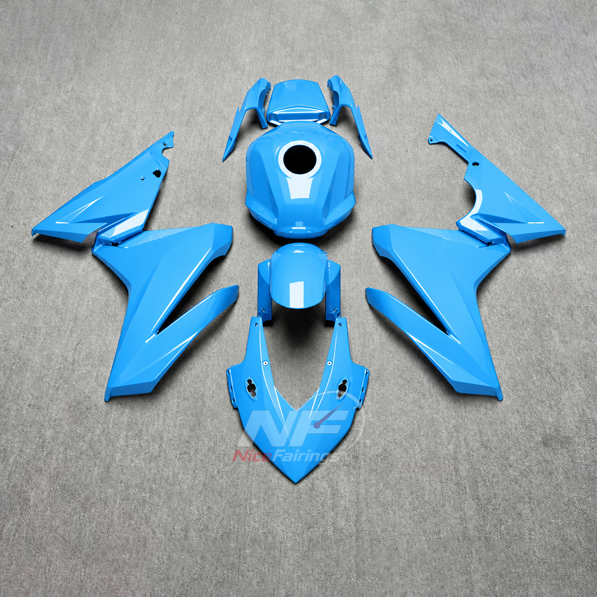 ABS Plastic Cowling Panel Kit Fits HONDA CBR500R 2022-2023 - Lavender | NiceFairings - paint design NO.3 option image