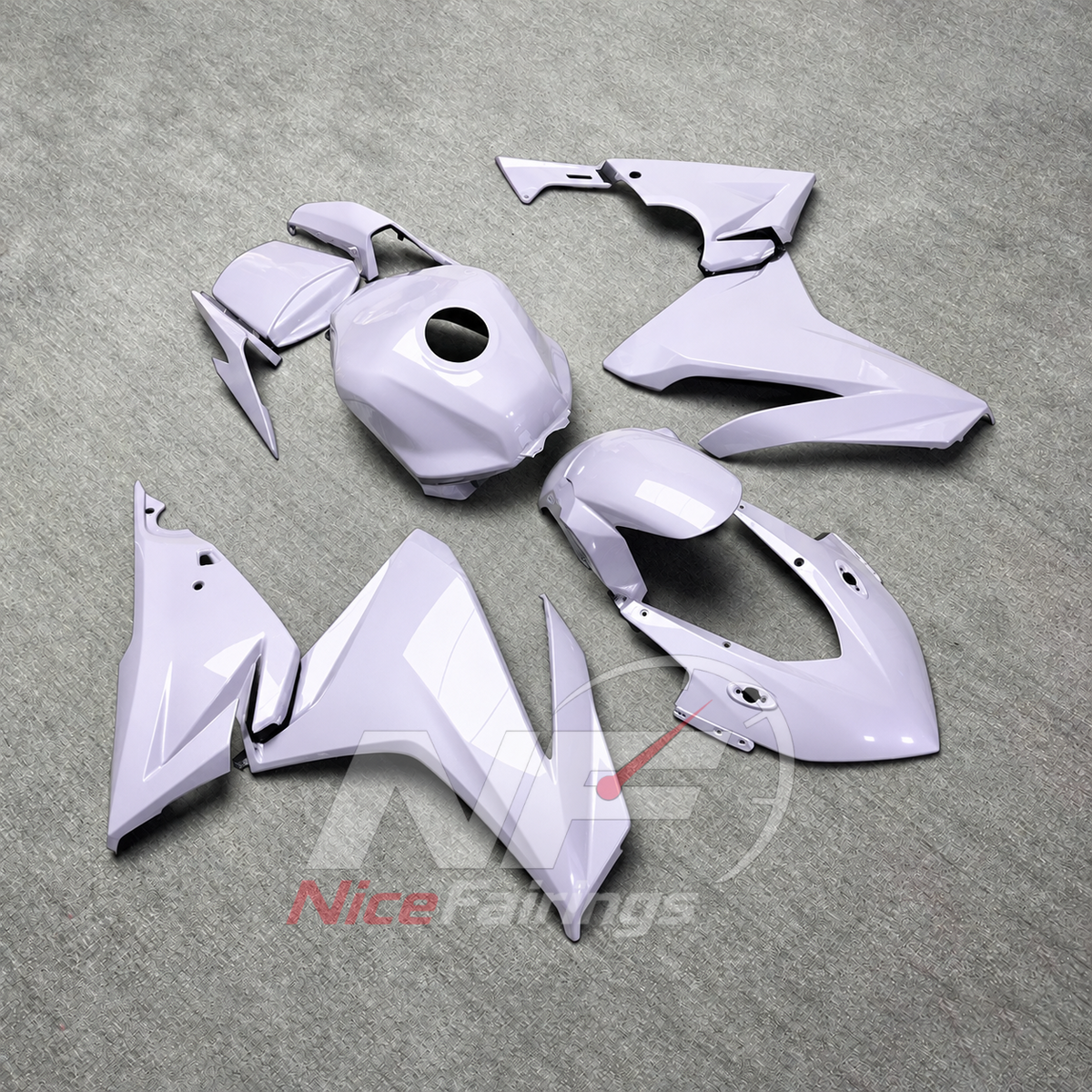 ABS Plastic Cowling Panel Kit Fits HONDA CBR500R 2022-2023 - Lavender | NiceFairings - side angle image