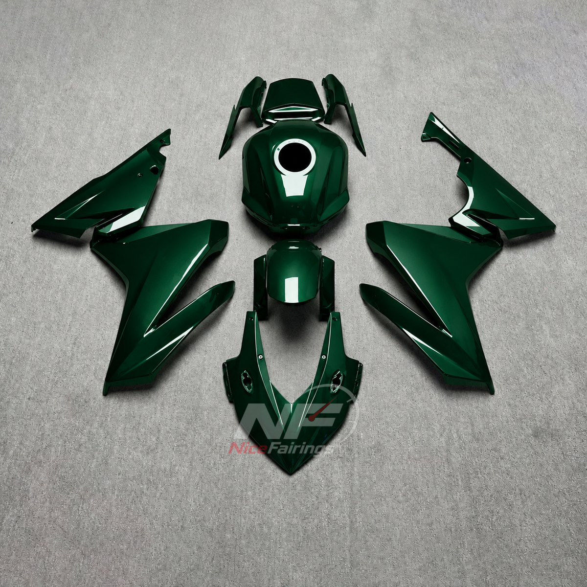 Injection-Molded ABS Bodywork Kit Fits HONDA CBR500R 2022-2023 - Matte Black | NiceFairings - paint design NO.5 option image