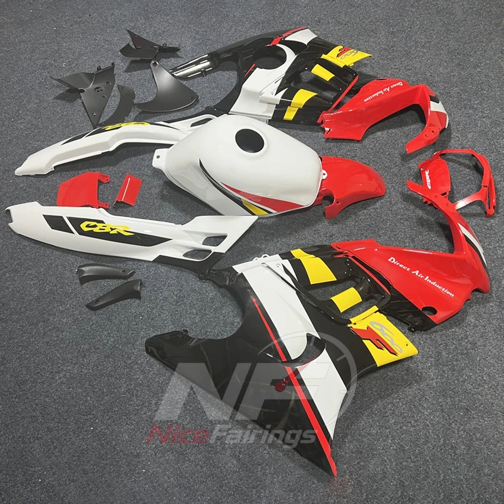 Motorcycle Fairing Kit Fits 1995-1996 HONDA CBR600 F3 - ABS Plastic - Red White Yellow Black | NiceFairings - front angle image