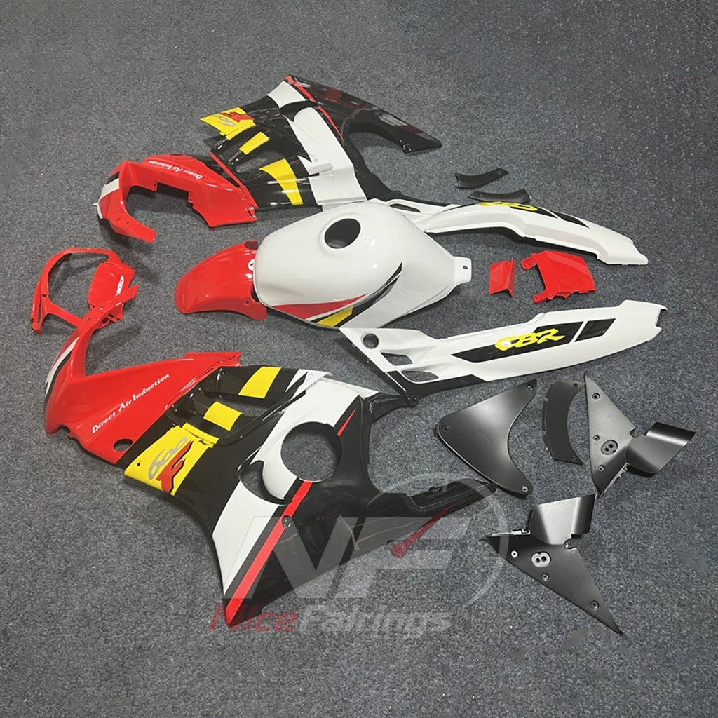 Motorcycle Fairing Kit Fits 1995-1996 HONDA CBR600 F3 - ABS Plastic - Red White Yellow Black | NiceFairings - side angle image